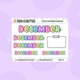 December Booster (Mini Sheet) Stickers