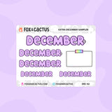 December Booster (Mini Sheet) Stickers