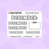 December Booster (Mini Sheet) Stickers