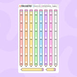Pencil Date Cover (Weeks) Stickers