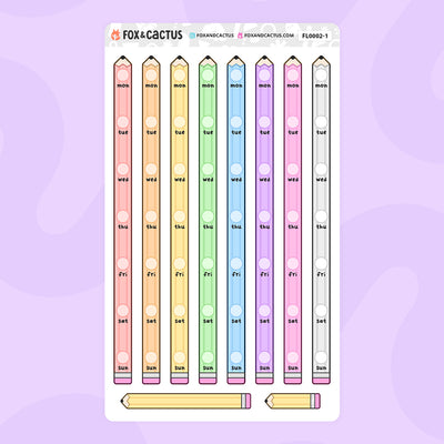 Pencil Date Cover (Weeks) Stickers