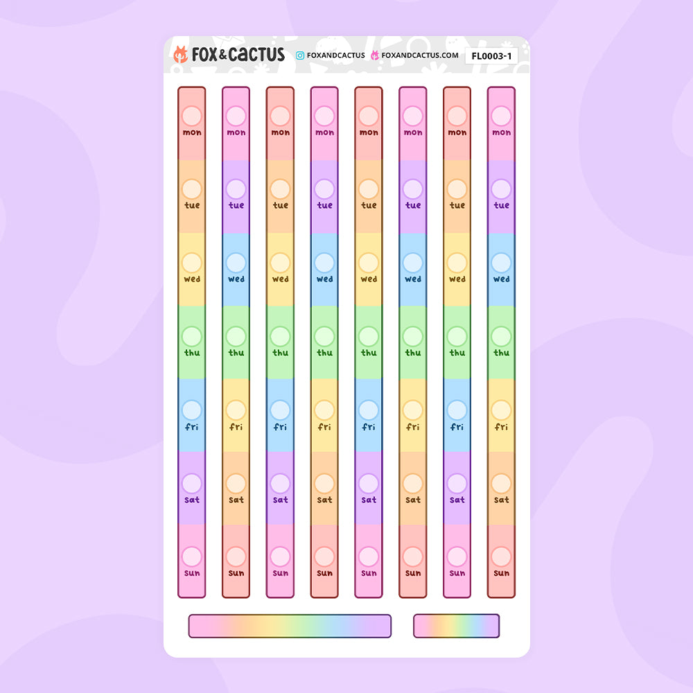 Basic Date Cover (Weeks) Stickers