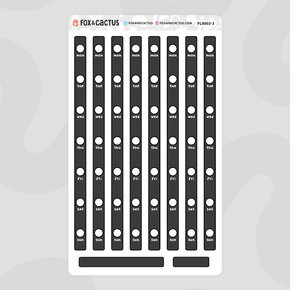 Basic Date Cover (Weeks) Stickers