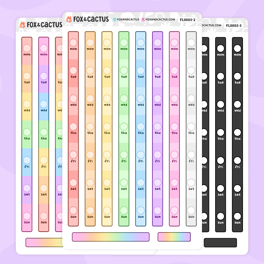 Basic Date Cover (Weeks) Stickers