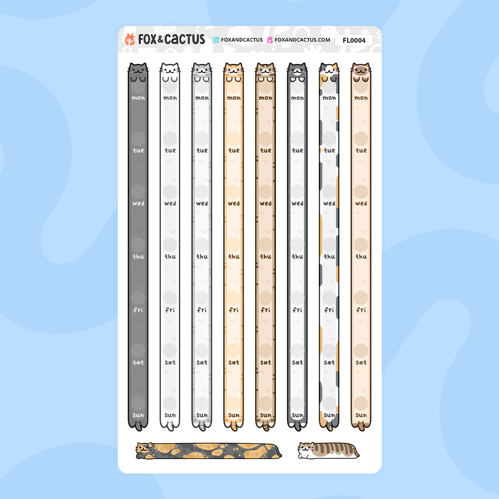 Cat Date Cover (Weeks) Stickers