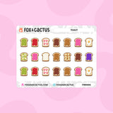 Toast (Mini Sheet) Stickers