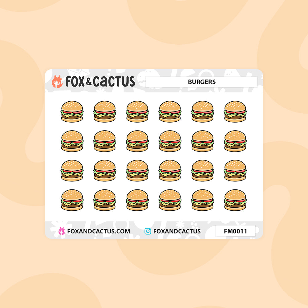 Burger (Mini Sheet) Stickers