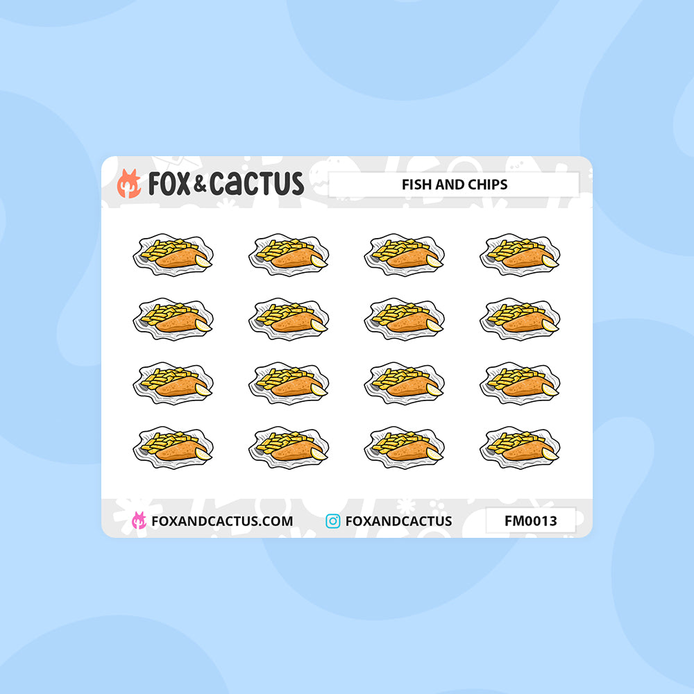 Fish and Chips (Mini Sheet) Stickers