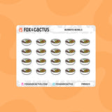 Burrito Bowl (Mini Sheet) Stickers