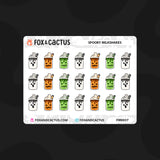 Spooky Milkshakes (Mini Sheet) Stickers