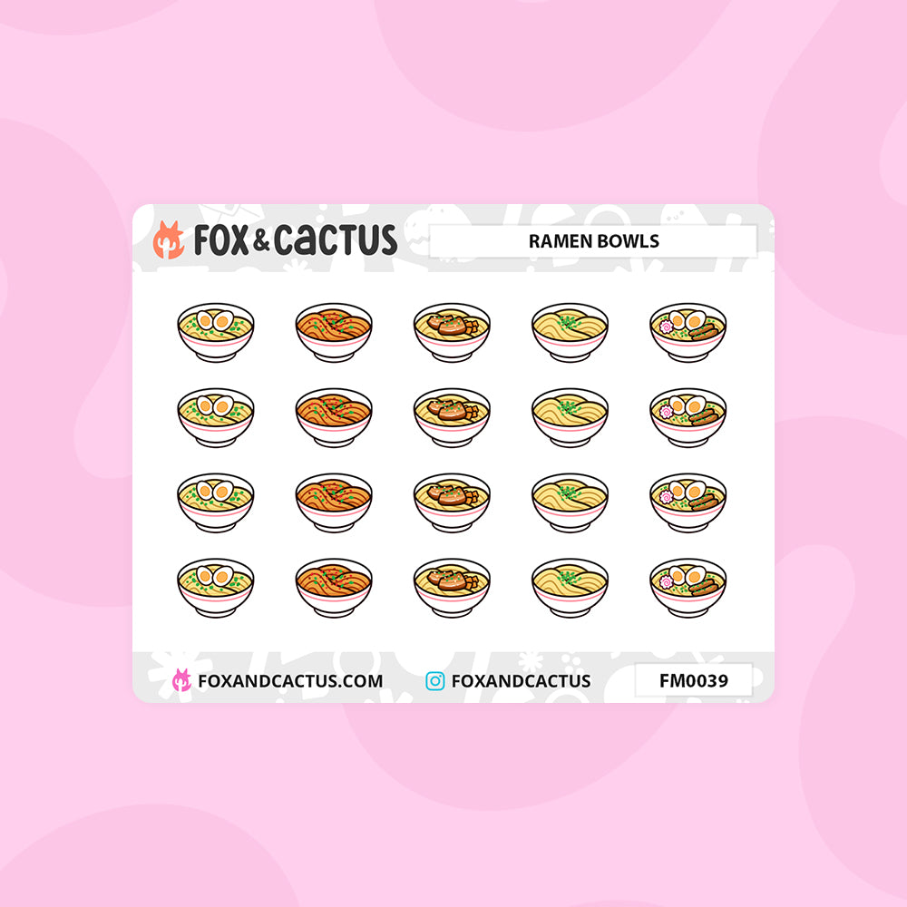 Ramen Bowls (Mini Sheet) Stickers