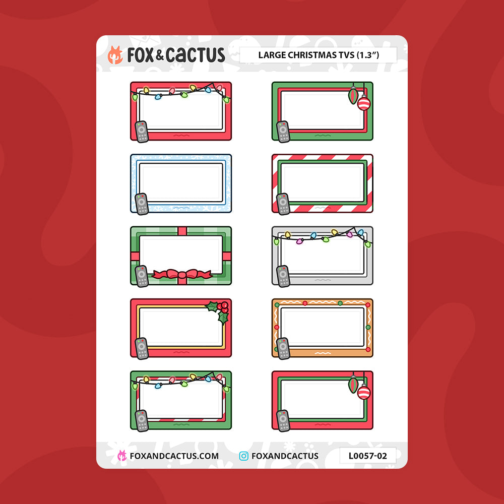 Christmas TV Stickers