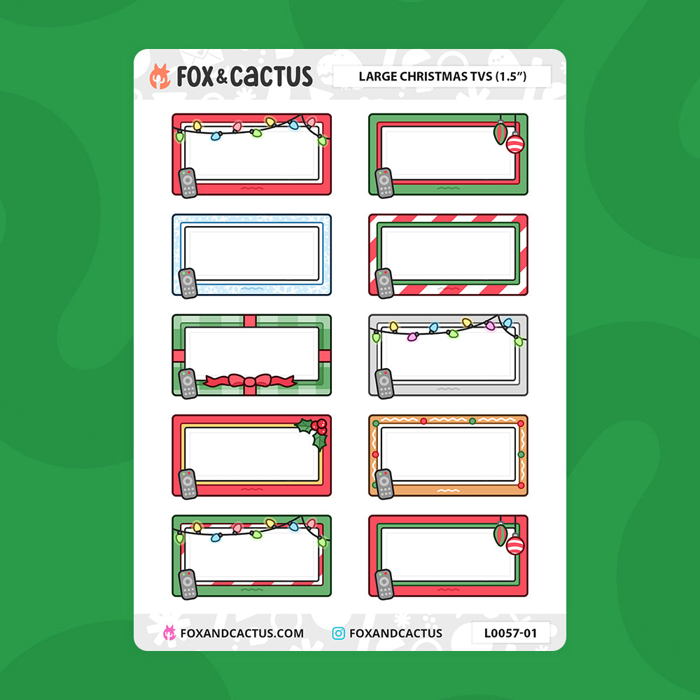 Christmas TV Stickers