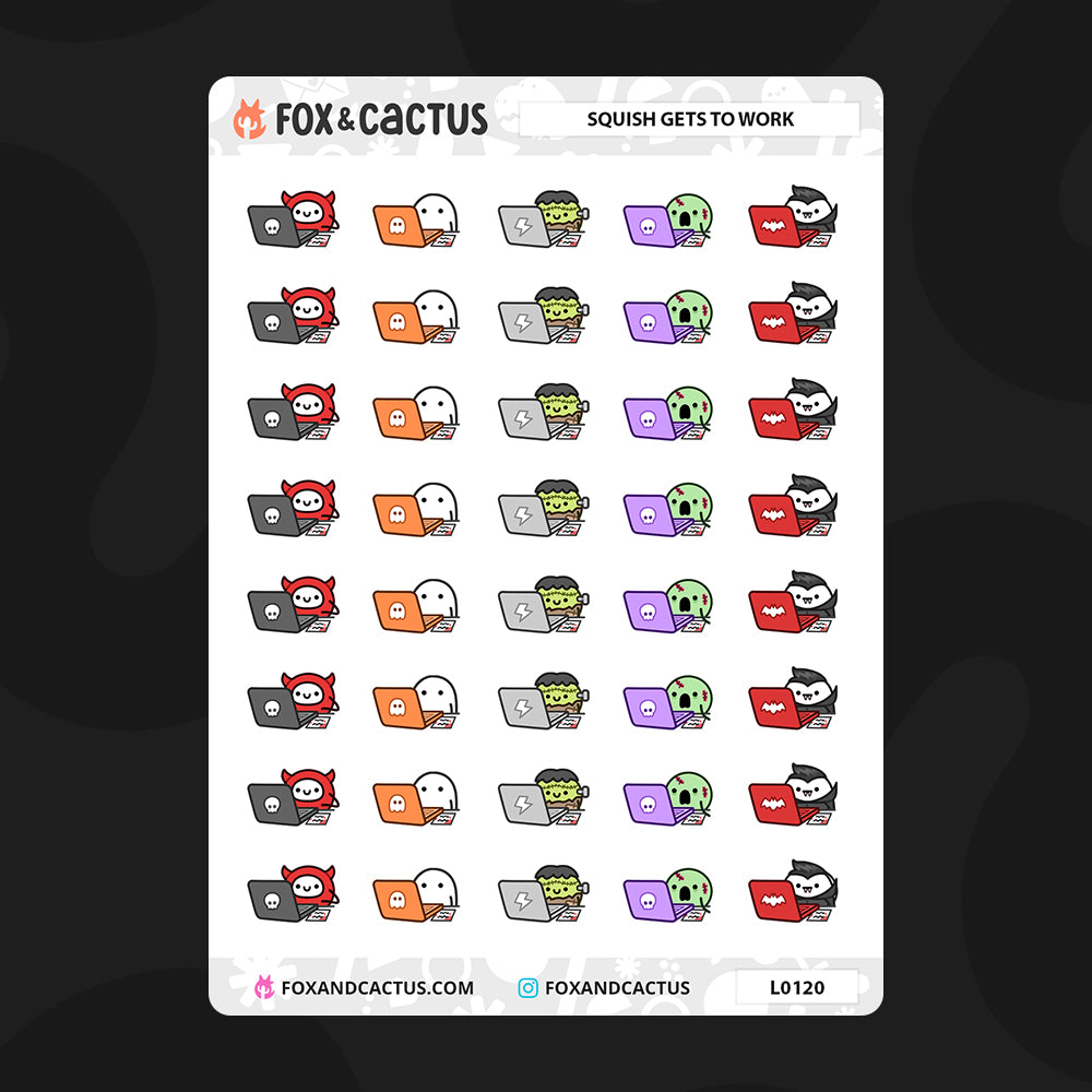 Halloween Working Squish Stickers