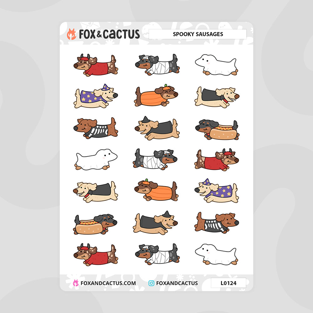 Spooky Sausage Stickers