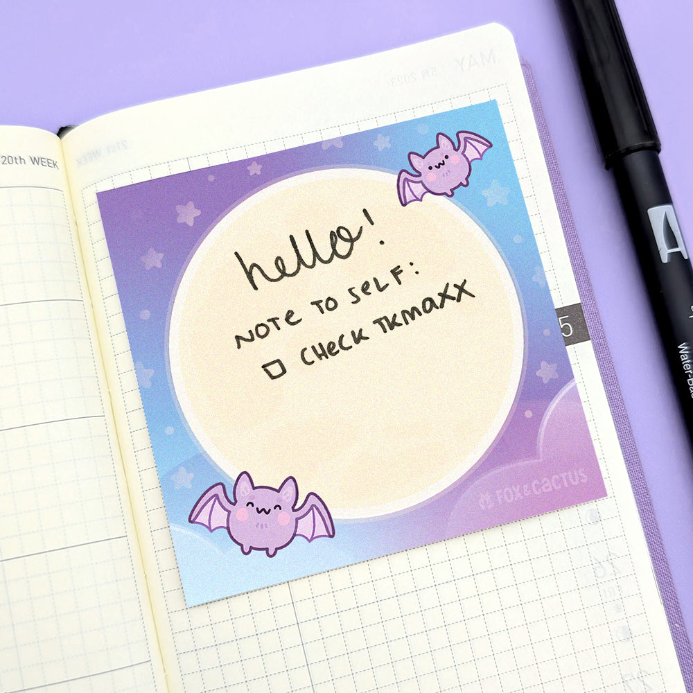 Midnight Bats Sticky Notes