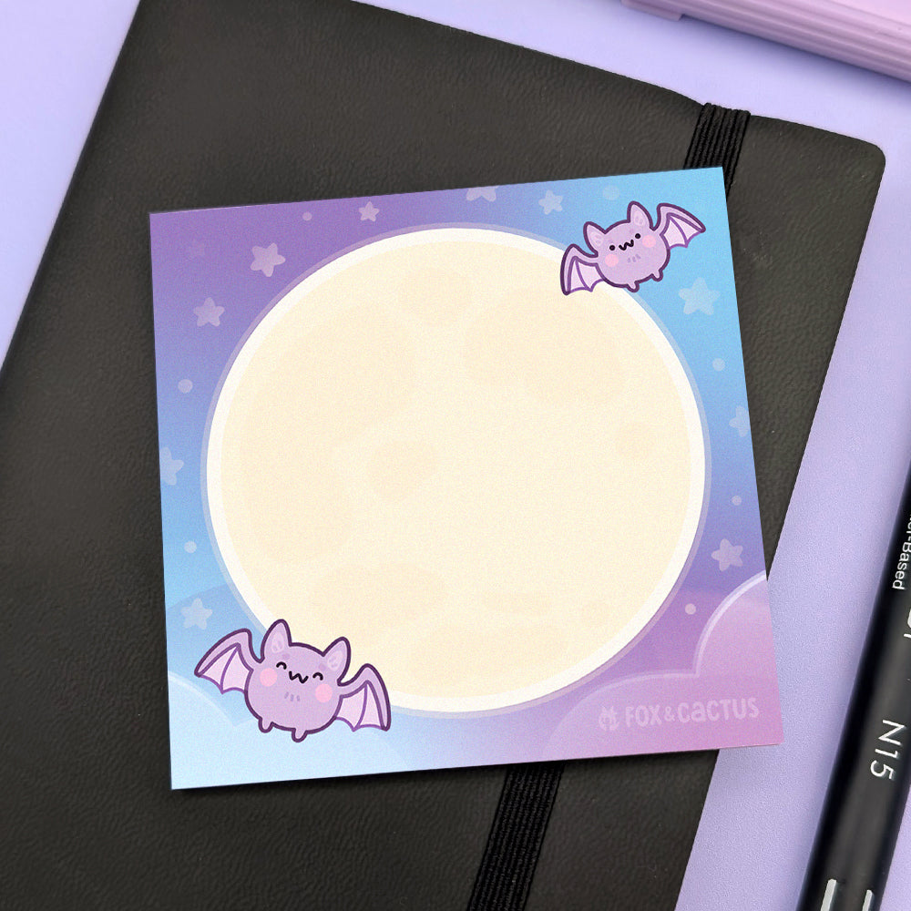 Midnight Bats Sticky Notes – Fox and Cactus