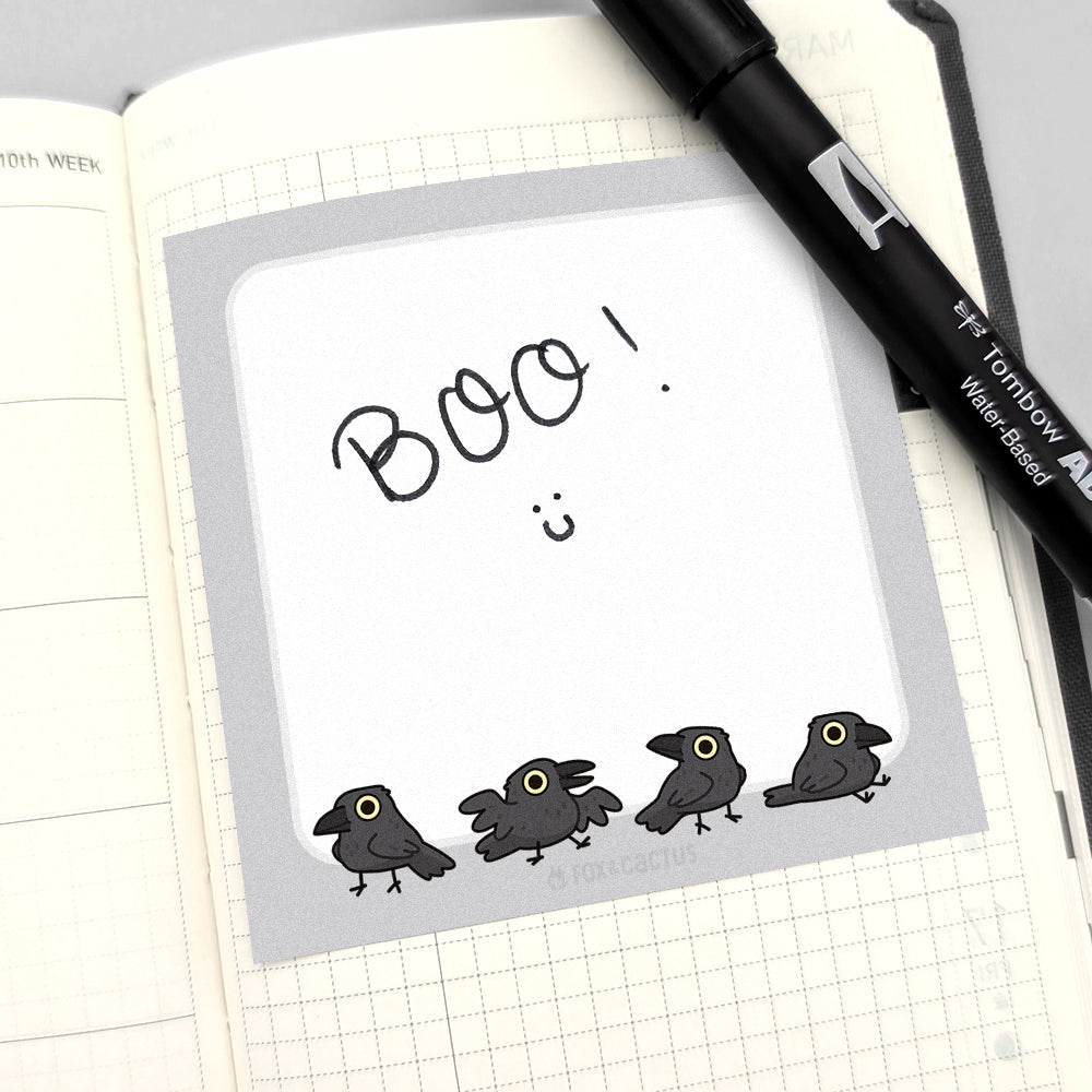 Creepy Crows Sticky Notes