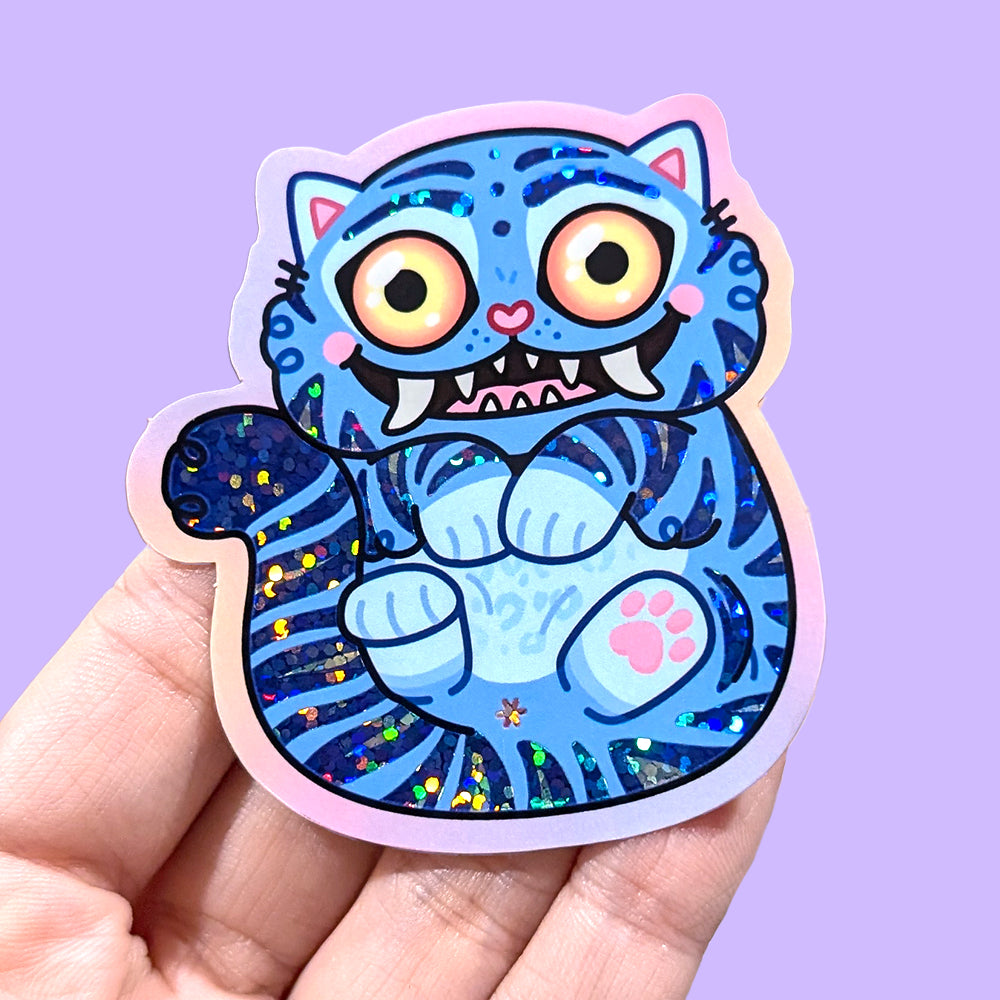 Derpy Tiger Vinyl Stickers