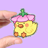 Flower Duckie Vinyl Sticker