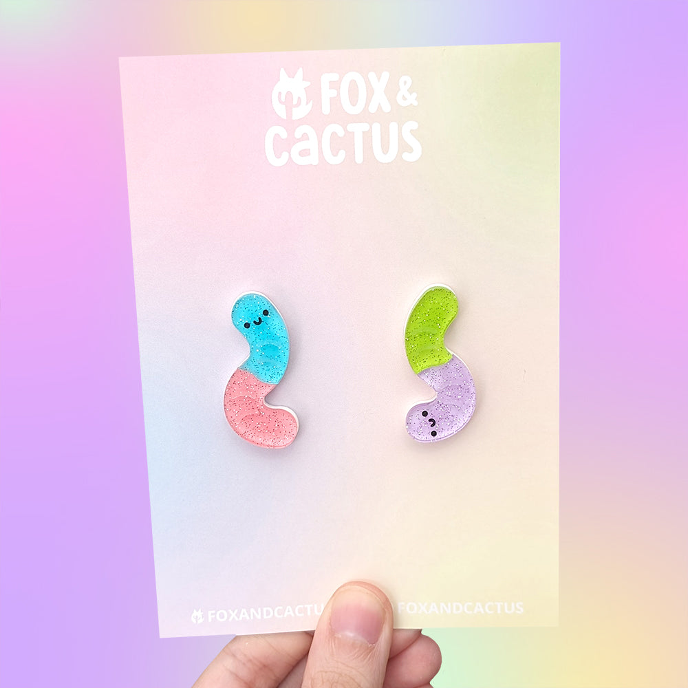 Gummy Worm Earrings