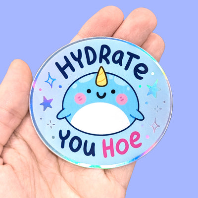 Hydrate Narwhal Vinyl Sticker