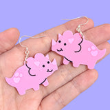 Trike Dinosaur Earrings