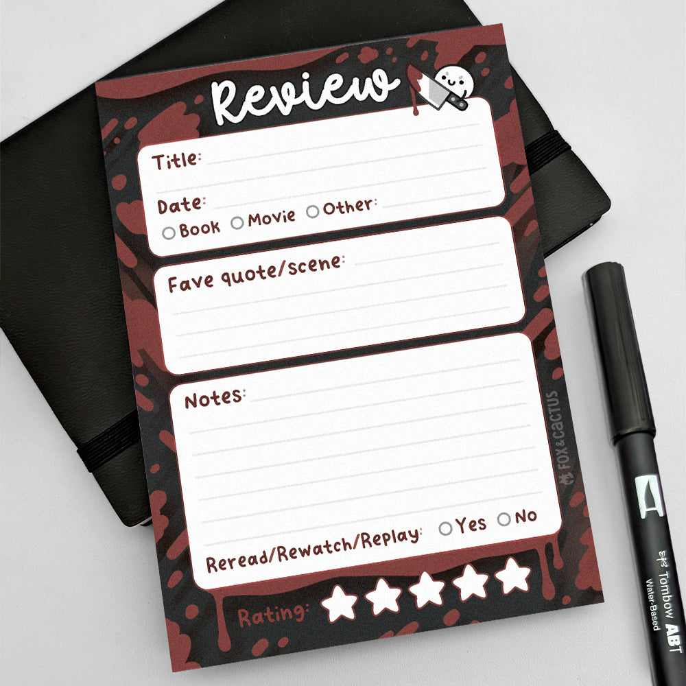Bloody Review A6 (4x6) Notepad