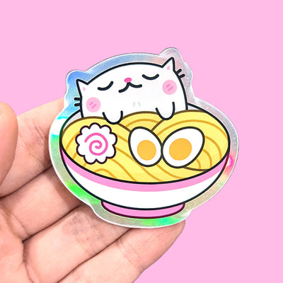 Ramen Cat Vinyl Sticker