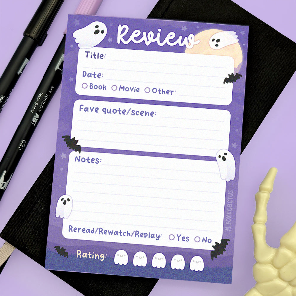 Spooky Review A6 (4x6) Notepad