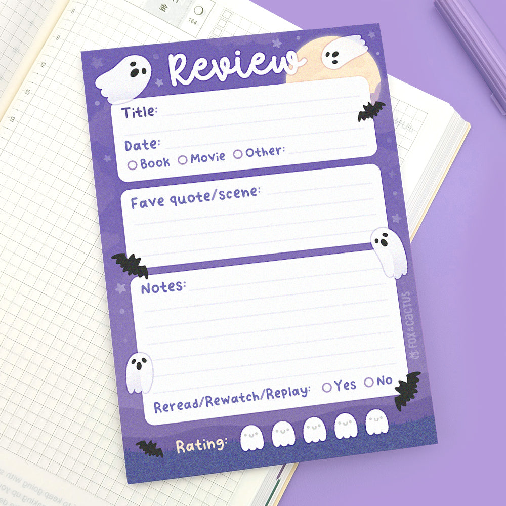Spooky Review A6 (4x6) Notepad