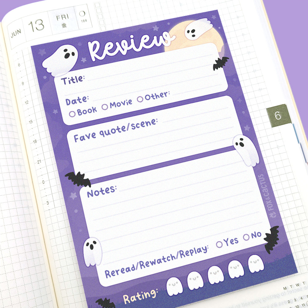 Spooky Review A6 (4x6) Notepad