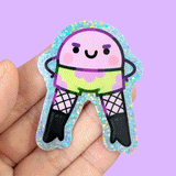 Leggy Squish Vinyl Sticker