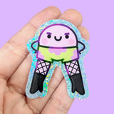 Leggy Squish Vinyl Sticker