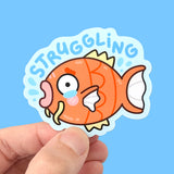 Struggling Fish Vinyl Sticker