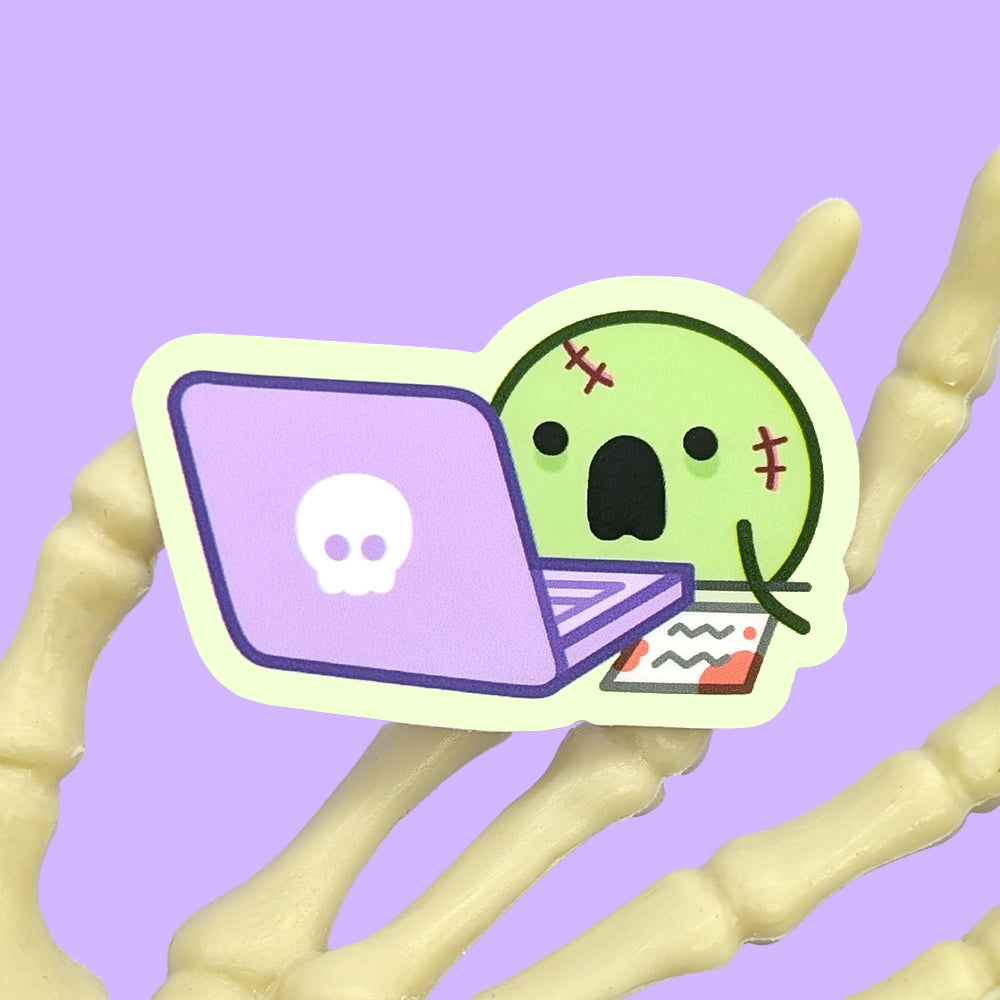 Zombie Work Squish Vinyl Sticker