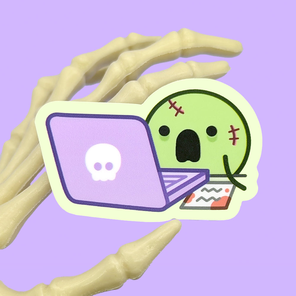 Zombie Work Squish Vinyl Sticker