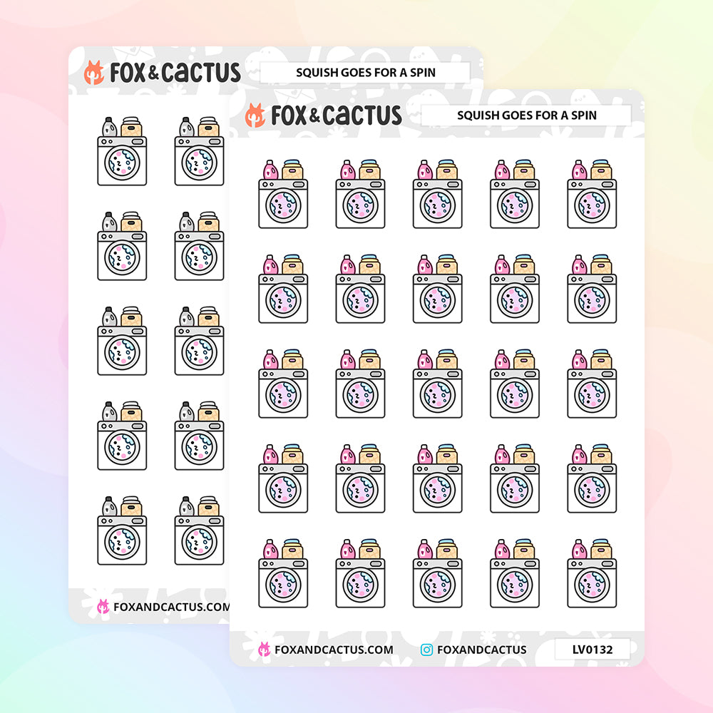 LIMITED Washing Machine Squish Stickers