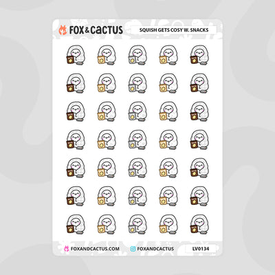 LIMITED Cosy Snacks Squish Stickers