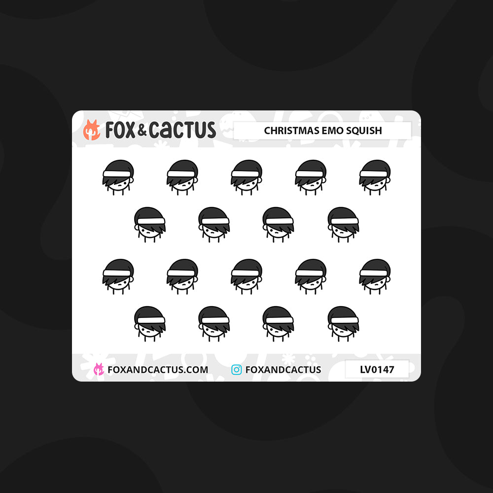 LIMITED Christmas Emo Squish (Mini Sheet) Stickers
