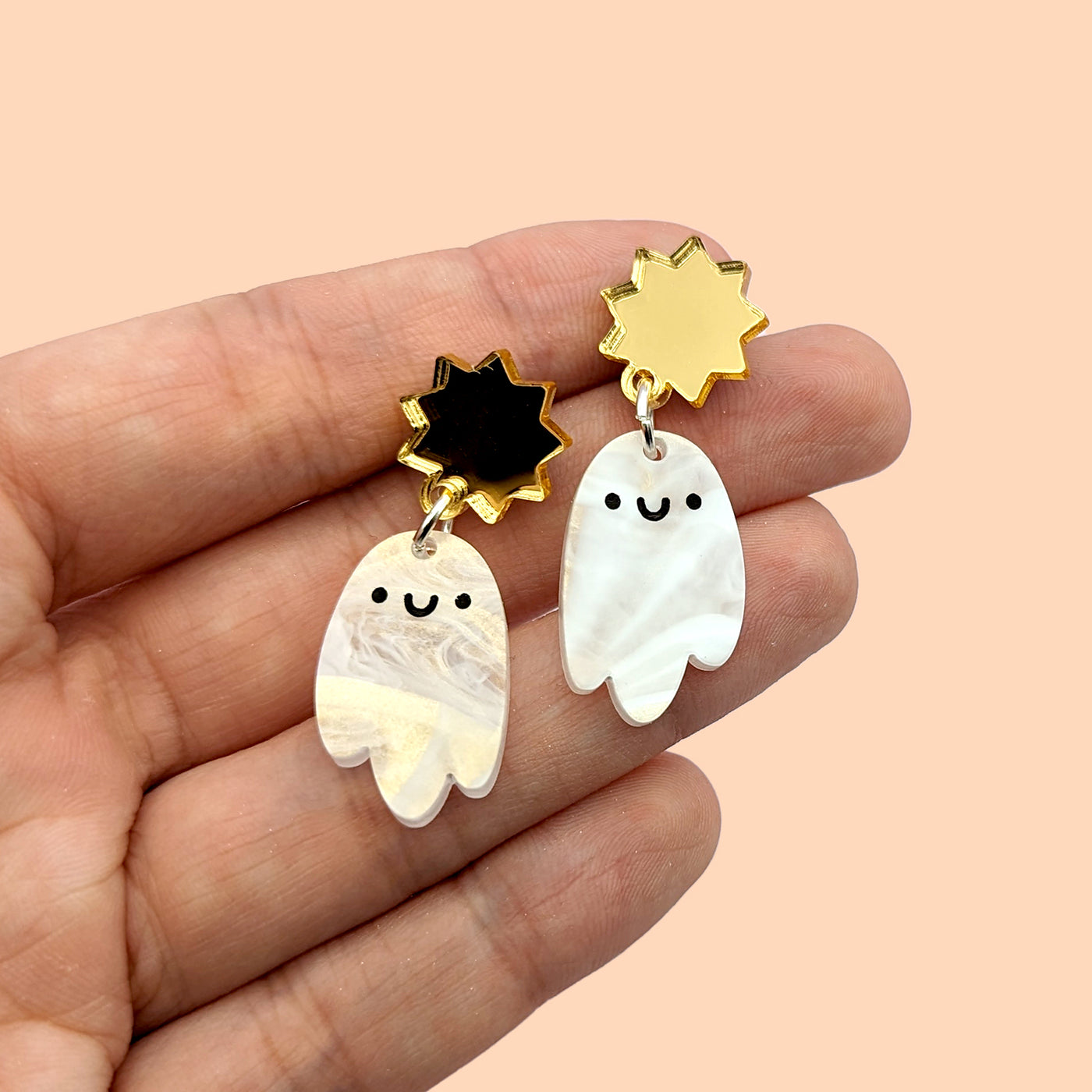 [PREORDER] Stay Golden Ghostie Earrings