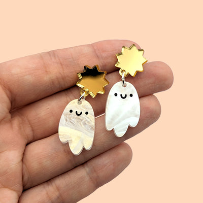 [PREORDER] Stay Golden Ghostie Earrings