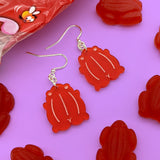 Thicc Red Frog Earrings