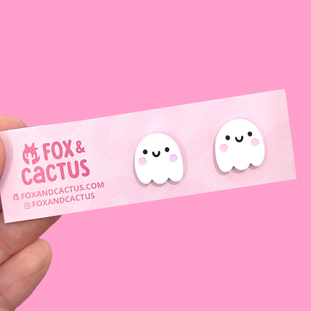 [PREORDER] Happy Ghost Stud Earrings