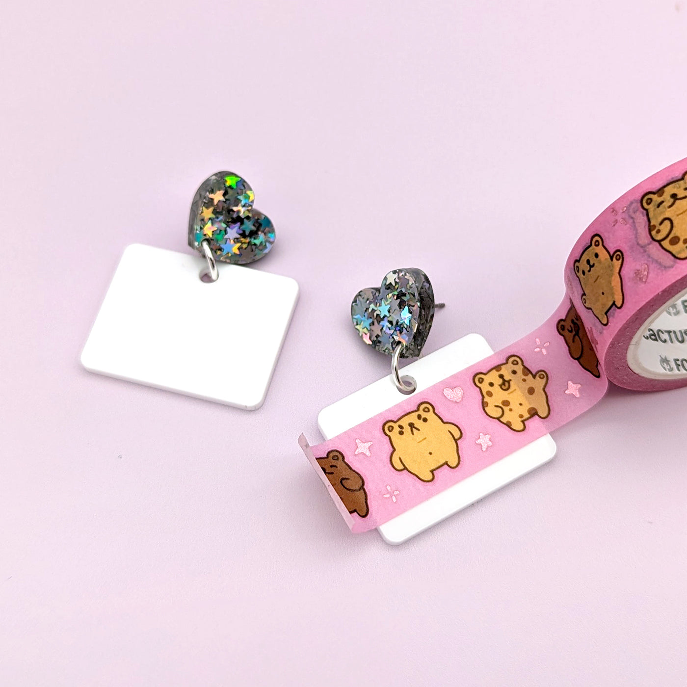 Washi Card Earrings (Washi Not Included)