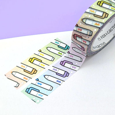 Kawaii Highlighter Washi Tape (Holo Foil)