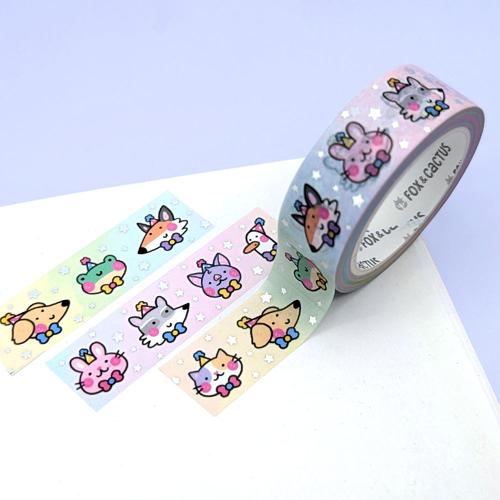 Party Animals Washi Tape (Holo Foil)