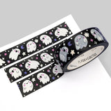 Party Ghosts (Black) Washi Tape (Holo Foil)