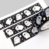 Party Ghosts (Black) Washi Tape (Holo Foil)