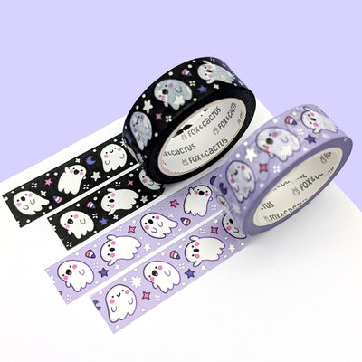 Party Ghosts (Purple) Washi Tape (Holo Foil)